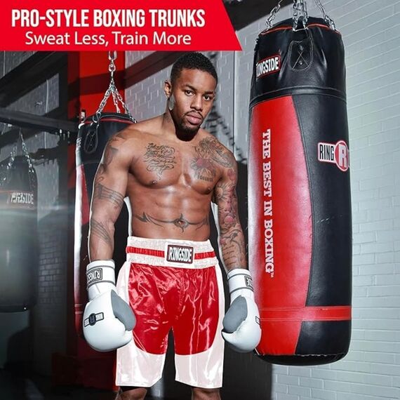 Shorts de boxe Pro Ringside, Taille: L, Couleur: Rouge, 2 image