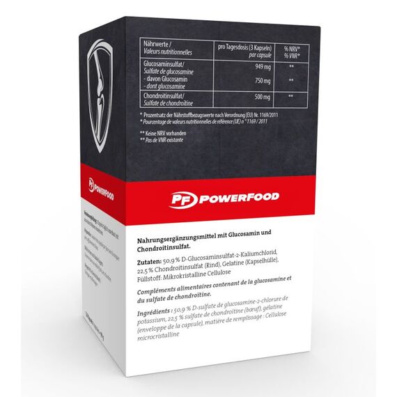 Glucosamine + Chondroitin 120caps Powerfood One, 2 image
