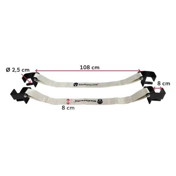 Sicherheitsgurte 110x8cm für Rack und Squat Cage (2er-Pack), 3 image