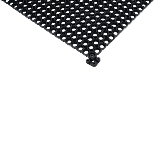 Connecteur pour tapis caillebotis caoutchouc 80x80x1.5cm GladiatorFit, 2 image