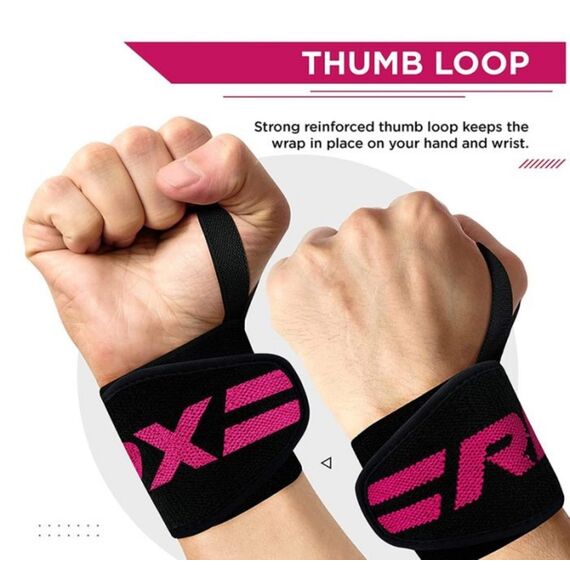Gym Wrist Wrap Pink Pro, Colour: Pink, 4 image