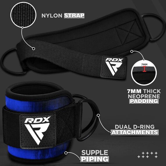 Ankle strap for cable machine (1 piece), Size: One Size, Colour: Blue, 7 image