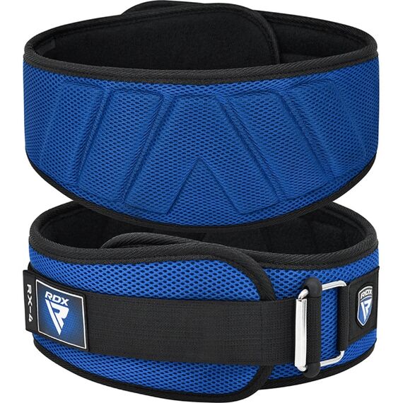 RDX RX4 Weightlifting Belt – Comfort and back support, Size: L, Colour: Blue, 3 image