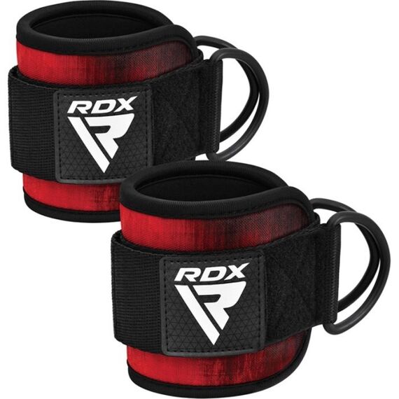 Ankle straps for cable machine – 1 pair, Size: One Size, Colour: Rot