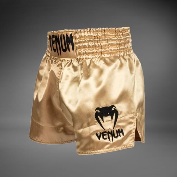 Venum Classic Muay Thai Shorts Gold/Black XL, Size: XL, Colour: Gold, 3 image