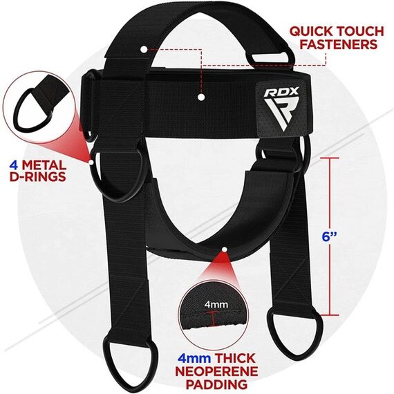 Gym Head Harness H2 Black Plus, Colore: Nero, 4 image