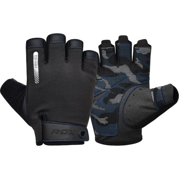 Gym Gloves T2 – Half Finger, Size: M, Colour: Blue