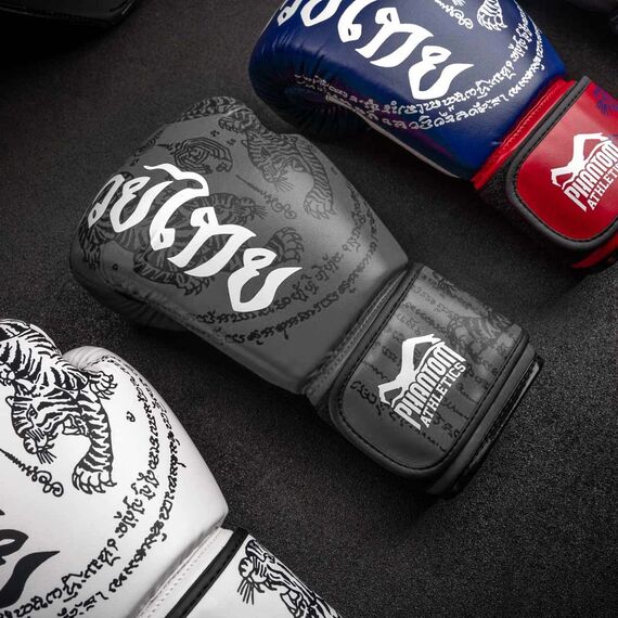 Phantom Boxing Gloves Muay Thai Grey 10OZ, Colour: Grey, OZ: 10oz, 12 image