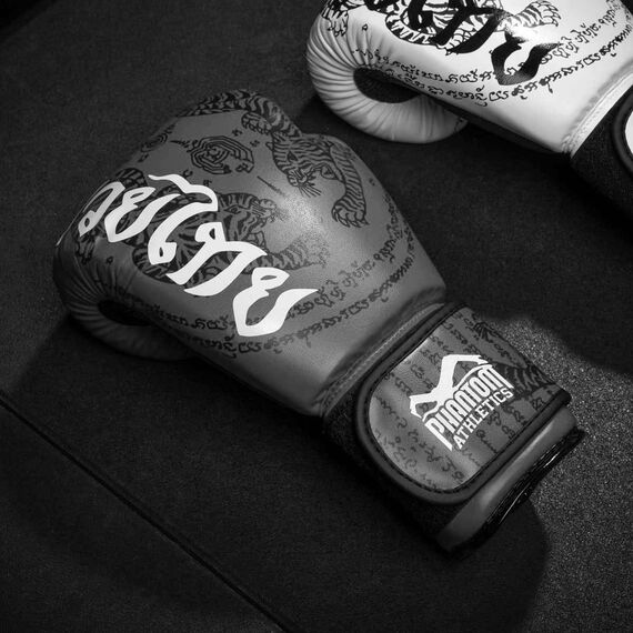 Phantom Boxing Gloves Muay Thai Grey 10OZ, Colour: Grey, OZ: 10oz, 4 image