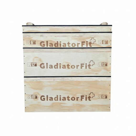 Stackable wooden Jerk Blocks GladiatorFit (set of 2), 4 image