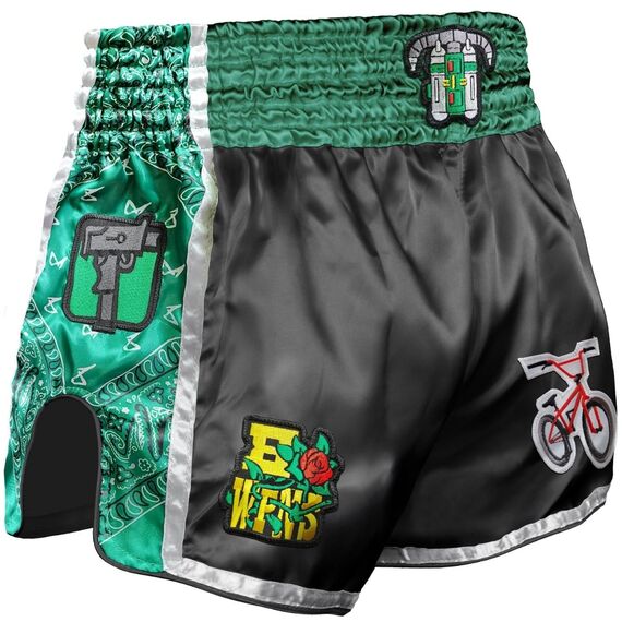 8 WEAPONS Muay Thai Shorts West Coast Grün S, Bekleidungsgrösse: S, Farbe: Grün, 2 image