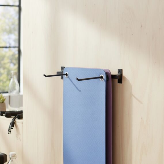 Rack mural réglable ajustable pour tapis de yoga JustFit, 3 image