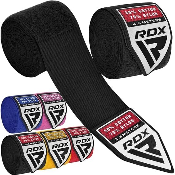 Fasce RDX Hand Wraps Pro 2.5m Nere, Colore: Nero, Lunghezza: 2.5m, 2 image