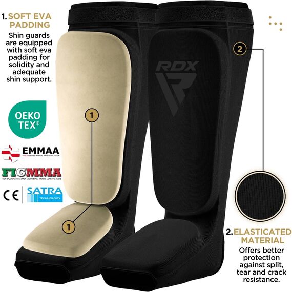 RDX Hosiery Shin Instep Foam, Size: XL, Colour: Schwarz, 4 image