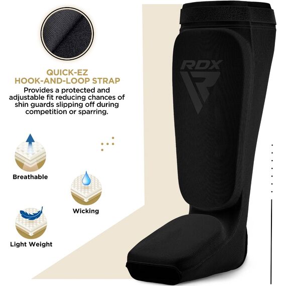 RDX Hosiery Shin Instep Foam, Size: XL, Colour: Schwarz, 6 image