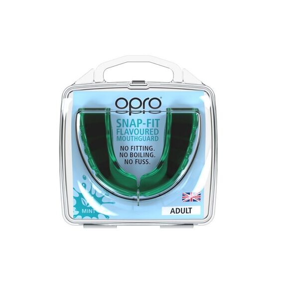 OPRO Snap-Fit Adult Mouthguard – Mint Green Flavoured, Size: One Size, Colour: Bleu Neon, 2 image