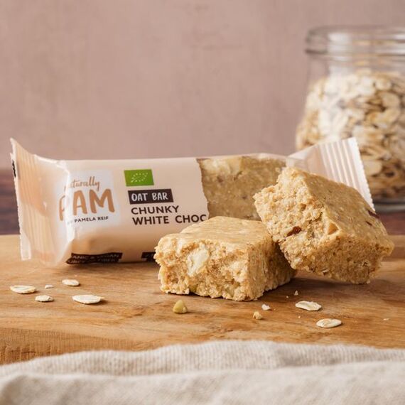 Barre Flocons d'avoine Naturally Pam (lot de 12) | Chocolat Blanc, 2 image