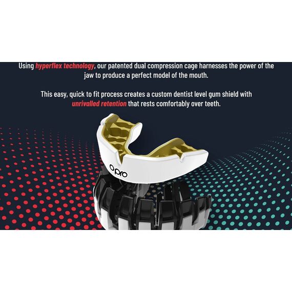 OPRO Instant Custom Protège-dents Eyes – Noir/Rouge/Or, Taille: Taille unique, Couleur: Noir, 2 image