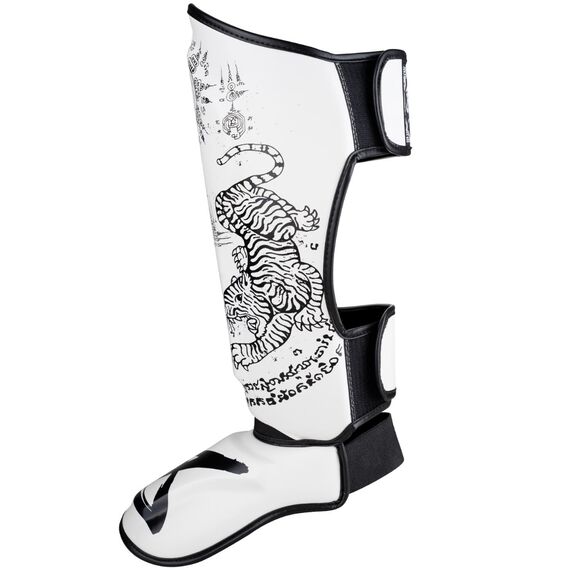 8 WEAPONS Shin Guards - Sak Yant Tigers white S, Size: S, Colour: Weiss, 9 image