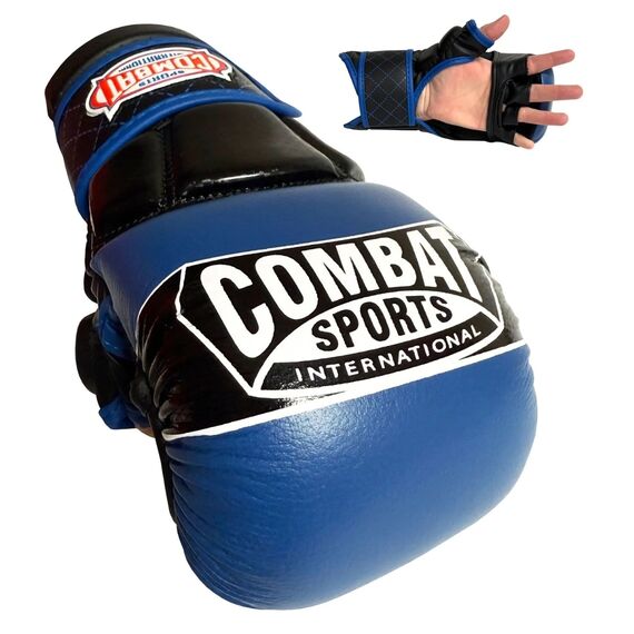 Combat Sports Max Strike – MMA-Trainingshandschuhe, Bekleidungsgrösse: L, Farbe: Blau