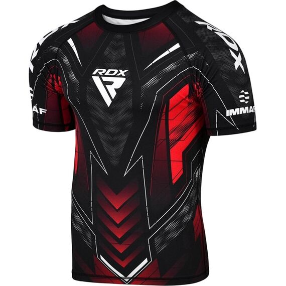 RDX Compression Rash Guard IMMAF Red M, Size: M, Colour: Rot