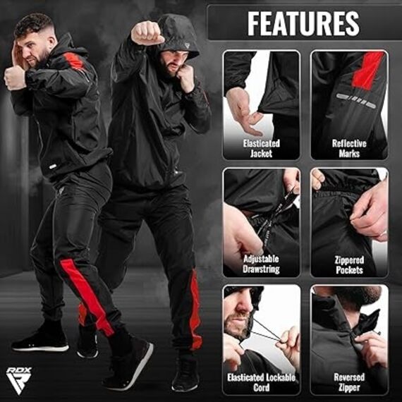 Clothing Sauna Suit C1, Size: M, Colour: Rot, 5 image