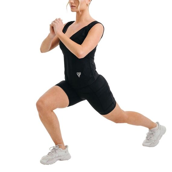 Women's sweat shorts, Taglia: XL, Colore: Nero, 2 image