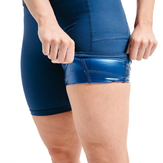 Short de Sudation Femme, Taille: M, Couleur: Bleu, 4 image