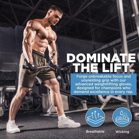 Gants de Musculation, Taille: M, Couleur: Noir, 4 image