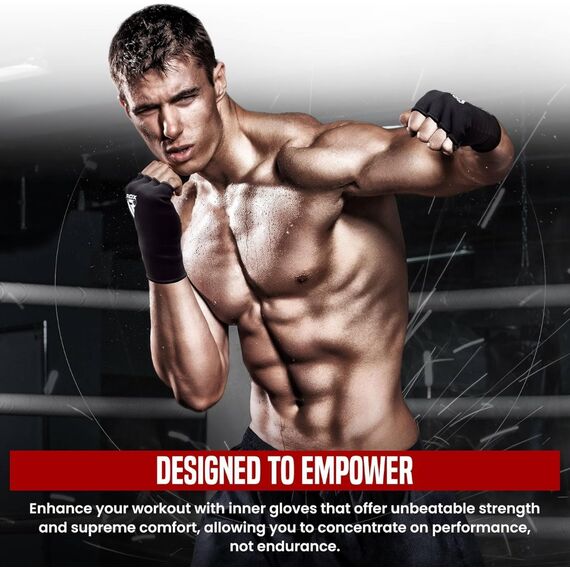 RDX Inner Gloves, Size: L, Colour: Rot, 4 image