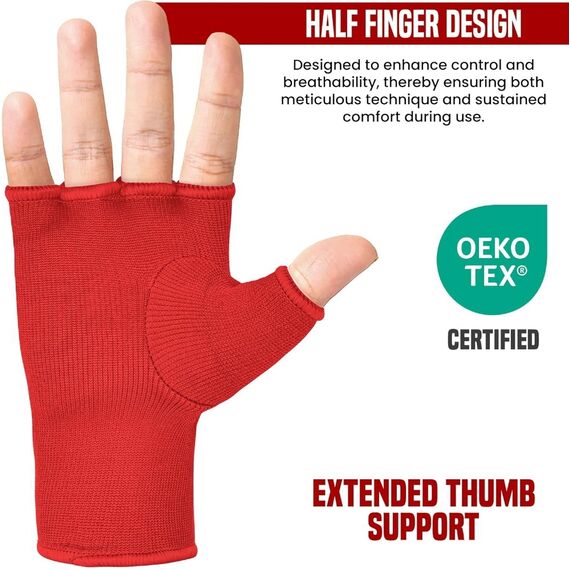 RDX Inner Gloves, Size: L, Colour: Rot, 6 image