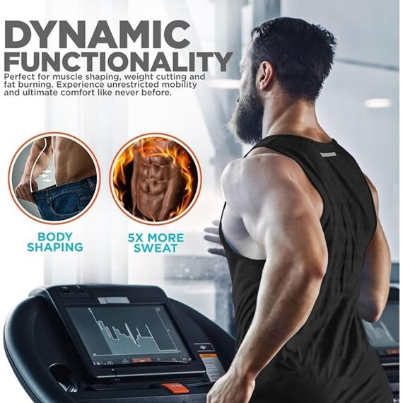 RDX Men's Sweat Jacket For Weight Loss, Size: 2XL, Colour: Khaki, 5 image