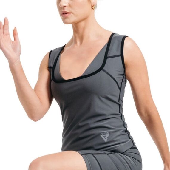 RDX Women's Sweat Jacket For Weight Loss, Taglia: M, Colore: Grigio, 2 image