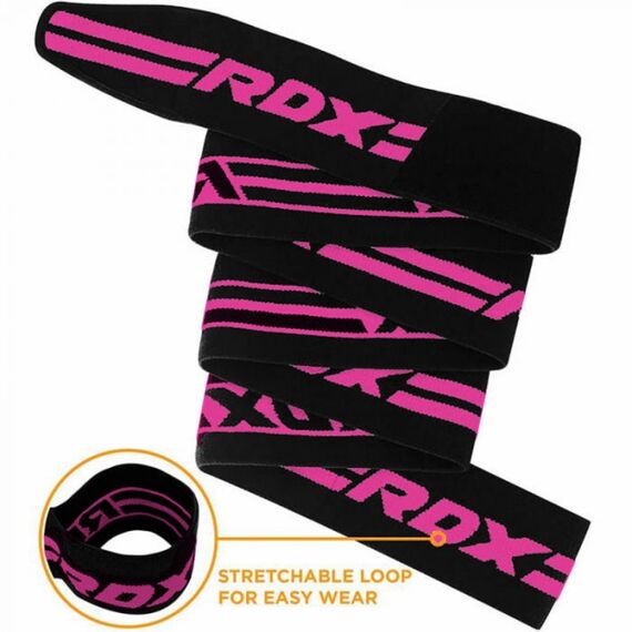 Gym Knee Wrap, Size: One Size, Colour: Pink, 4 image