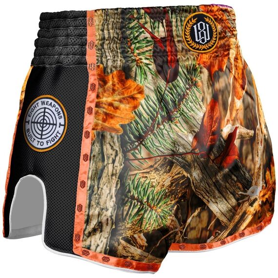 8 WEAPONS Muay Thai Shorts, Hunter, Autumn Camo, Taglia: XL, Colore: Arancione, 2 image