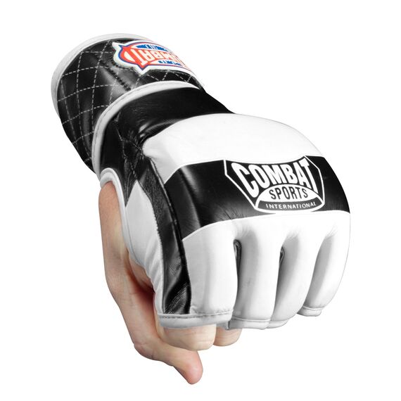 Combat Sports Traditionelle MMA Handschuhe – Weiss/Schwarz – M, Bekleidungsgrösse: M, Farbe: Weiss, Grösse : M