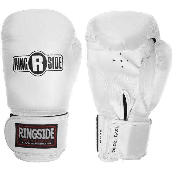 Gants de Boxe d'entraînement Ringside Striker, Couleur: Blanc, oz: 14oz