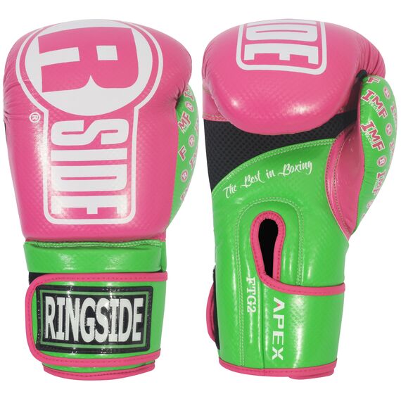 Ringside Apex Flash Sparring Gloves, Colore: Rosa, OZ: 16oz
