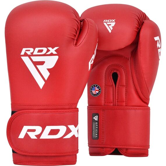 Gants de Boxe RDX pour Compétitions Amateurs, Couleur: Rouge, OZ: 10oz