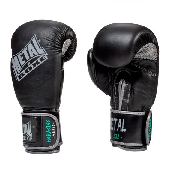 Metal Boxe Gant Cuir Heracles 08 oz, Farbe: Schwarz, TestColor: Noir, Test Poids: 14oz, OZ: 8oz