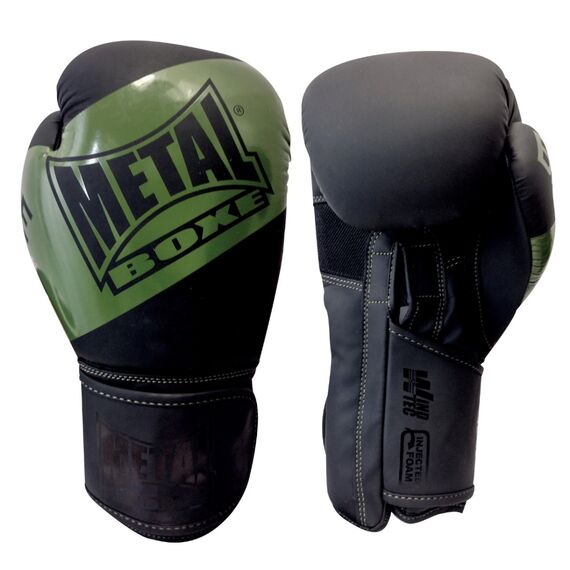 Metal Boxe Gant Blade Noir Kaki 10 oz, Colour: Schwarz, OZ: 10oz
