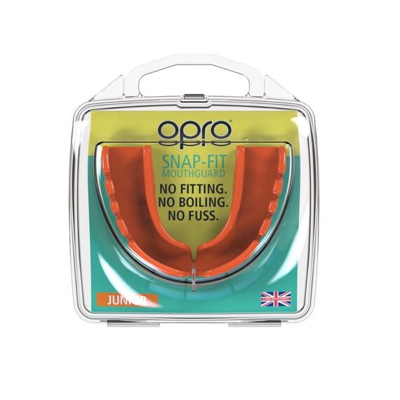 OPRO Snap-Fit Protège-dents Junior – Orange fluo, Taille: Taille unique, Couleur: Orange, 2 image