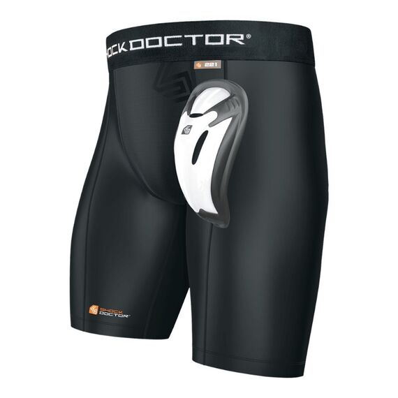 Short Compression avec Coquille Shock Doctor BioFlex Noir M, Taille: M, Couleur: Noir