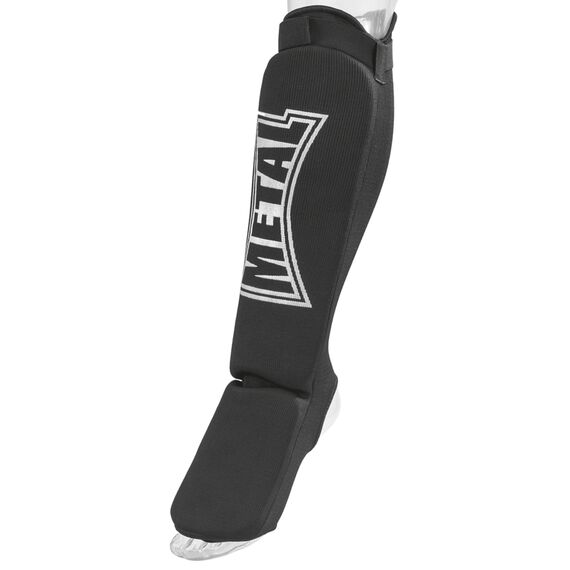 Metal Boxe Cotton Shin And Instep Guards Elast. Noir Xl