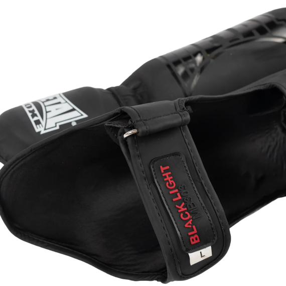 Metal Boxe Shin Guards+Pied Anatomique M Black Light, Size: M, Colour: Schwarz, 3 image