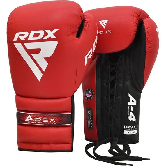 Gants de Boxe RDX Pro Training APEX A4 Rouge 14 oz, Couleur: Rouge, OZ: 14oz