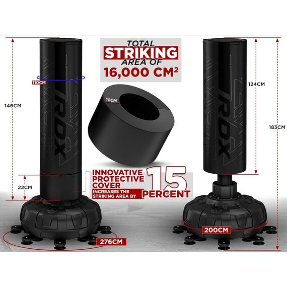 Kara Freestanding Punching Bag, Colour: Schwarz, Length: 1.8m, 3 image