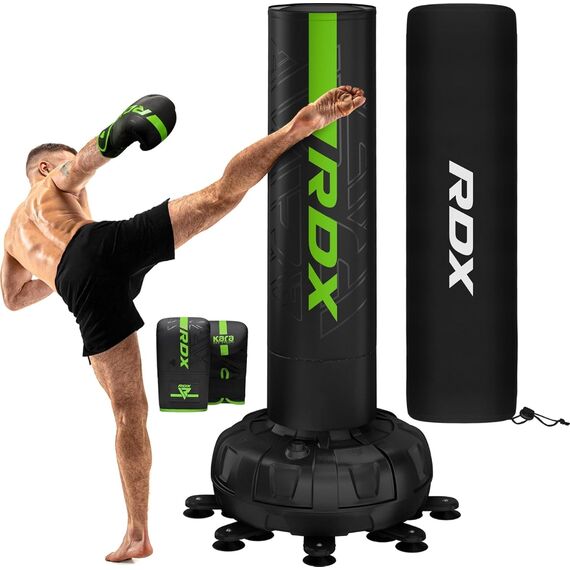 Kara Freestanding Punching Bag, Colour: Green, Length: 1.8m