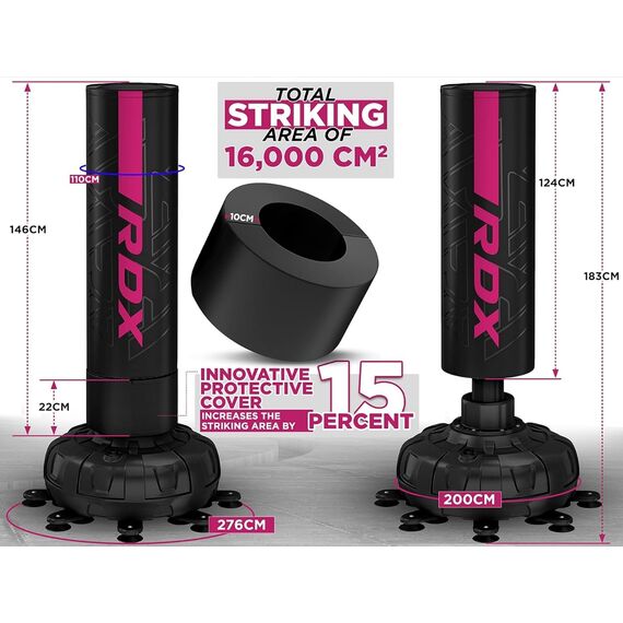 Kara Sac de Frappe Autonome, Couleur: Rose, Longueur: 1.8m, 7 image