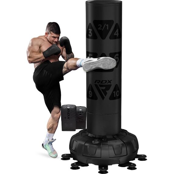 Free Standing Target Black+ Bag Mitts, Colour: Schwarz, Length: 1.8m